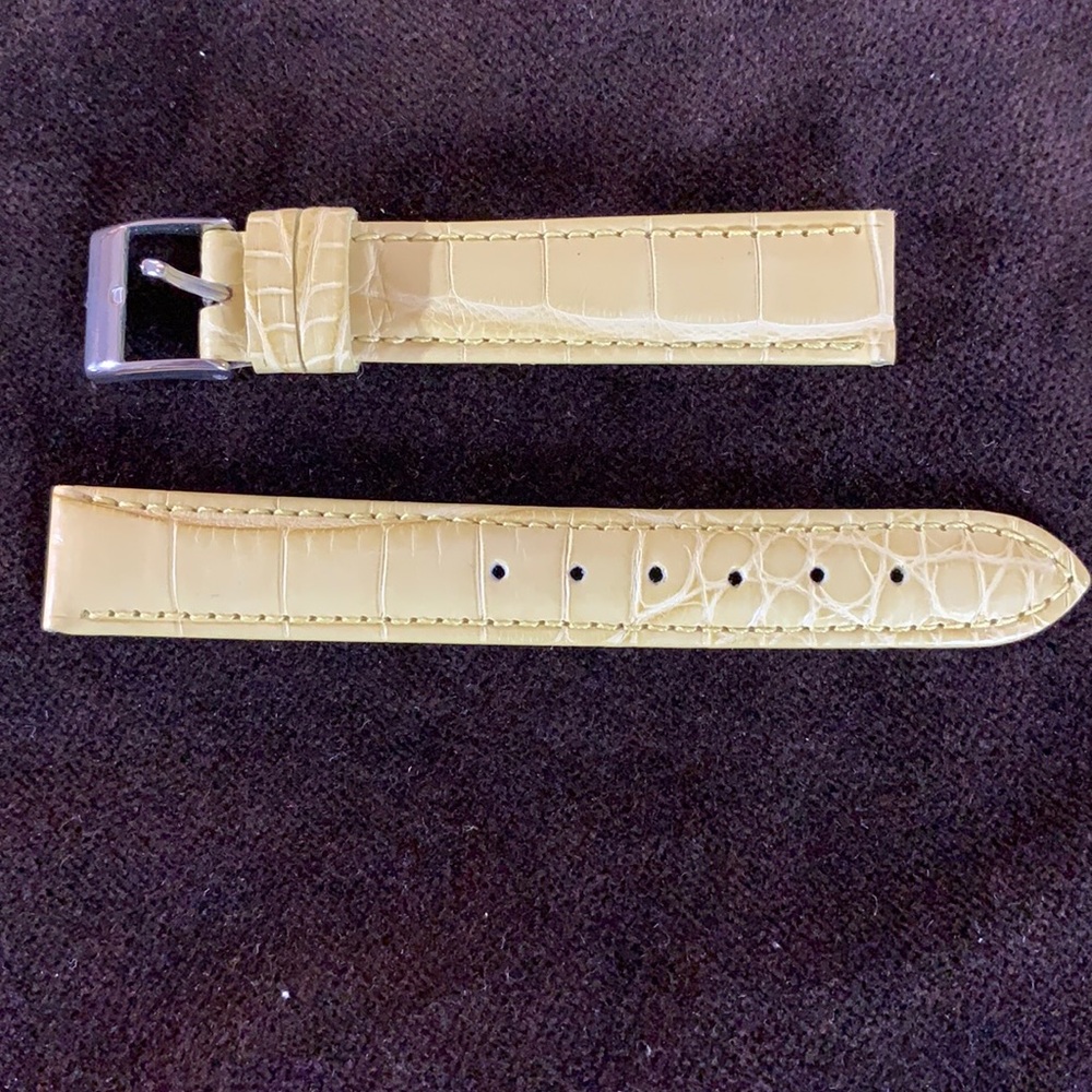 Light Yellow Alligator Watch Strap .5 inches